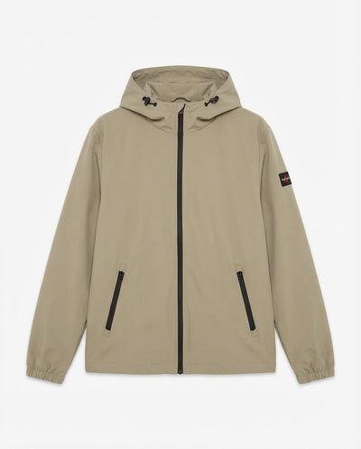 Giubbino zip con cappuccio e chiusura frontale