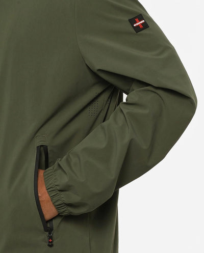 Giubbino zip con cappuccio e chiusura frontale