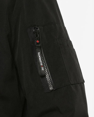 Bomber aviatore in twill con tasche a pattina