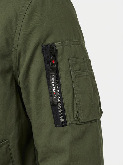 Bomber aviatore in twill con tasche a pattina