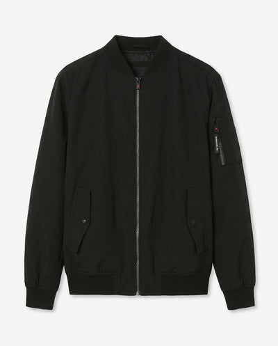 Bomber aviatore in twill con tasche a pattina