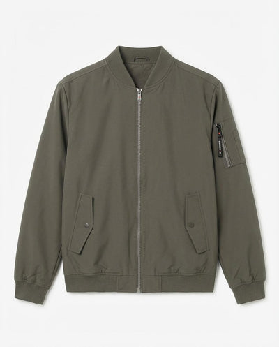 Bomber aviatore in twill con tasche a pattina