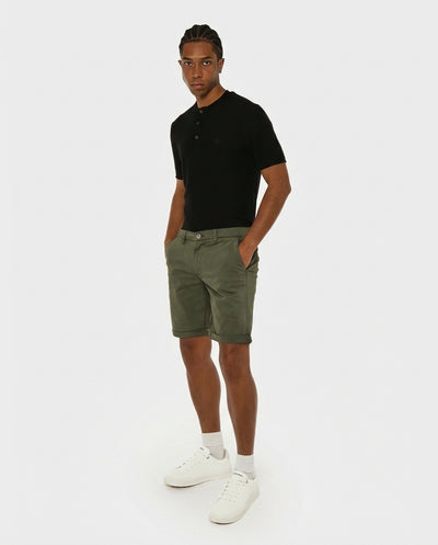 Bermuda chino con ricamo sul retro