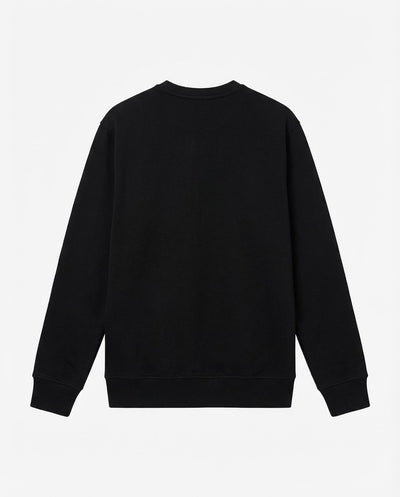 Felpa girocollo con logo ricamato lato cuore