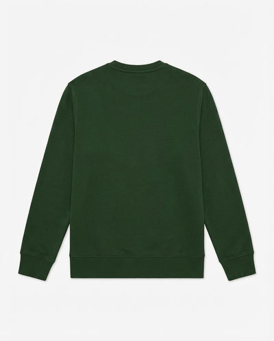 Felpa girocollo con logo ricamato lato cuore