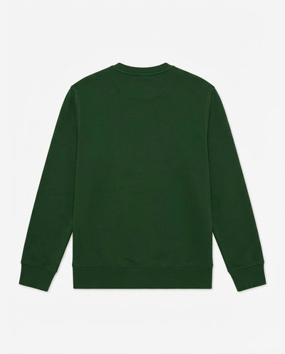 Felpa girocollo, logo ricamato lato cuore. Polso e fondo a coste