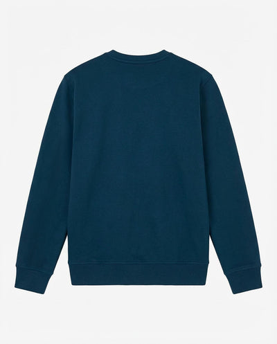 Felpa girocollo con logo ricamato lato cuore