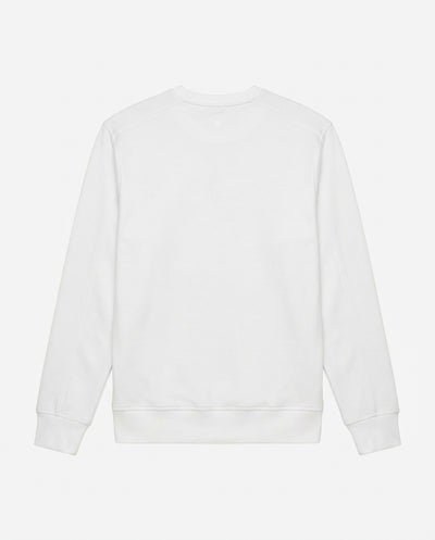 Felpa girocollo, logo ricamato lato cuore. Polso e fondo a coste