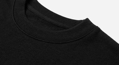 Felpa girocollo con logo ricamato lato cuore