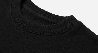 Felpa girocollo, logo ricamato lato cuore. Polso e fondo a coste