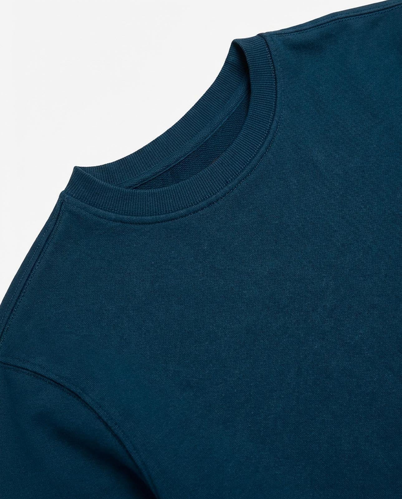 Felpa girocollo con logo ricamato lato cuore