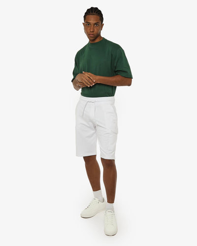 Bermuda in felpa con logo ricamato sul davanti