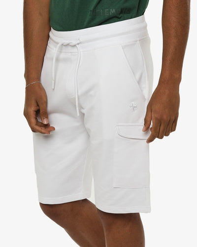 Bermuda in felpa con logo ricamato sul davanti