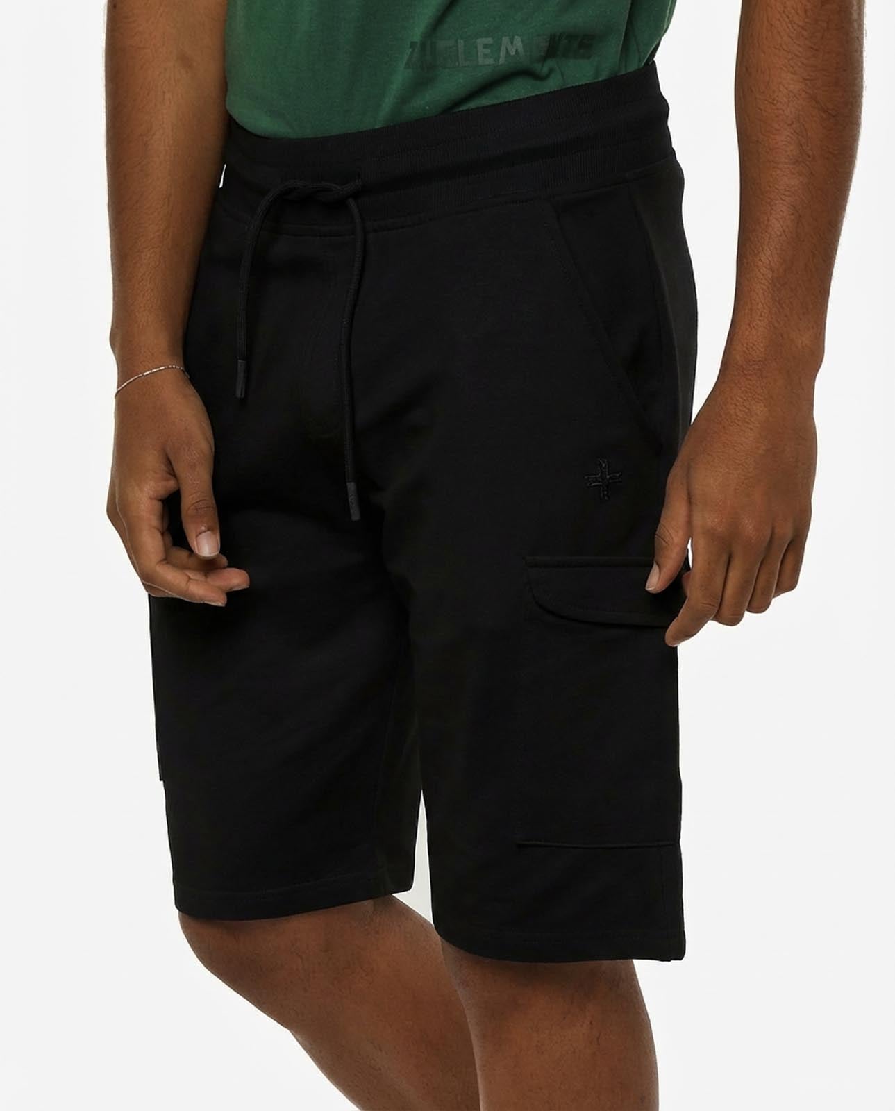 Bermuda in felpa con logo ricamato sul davanti