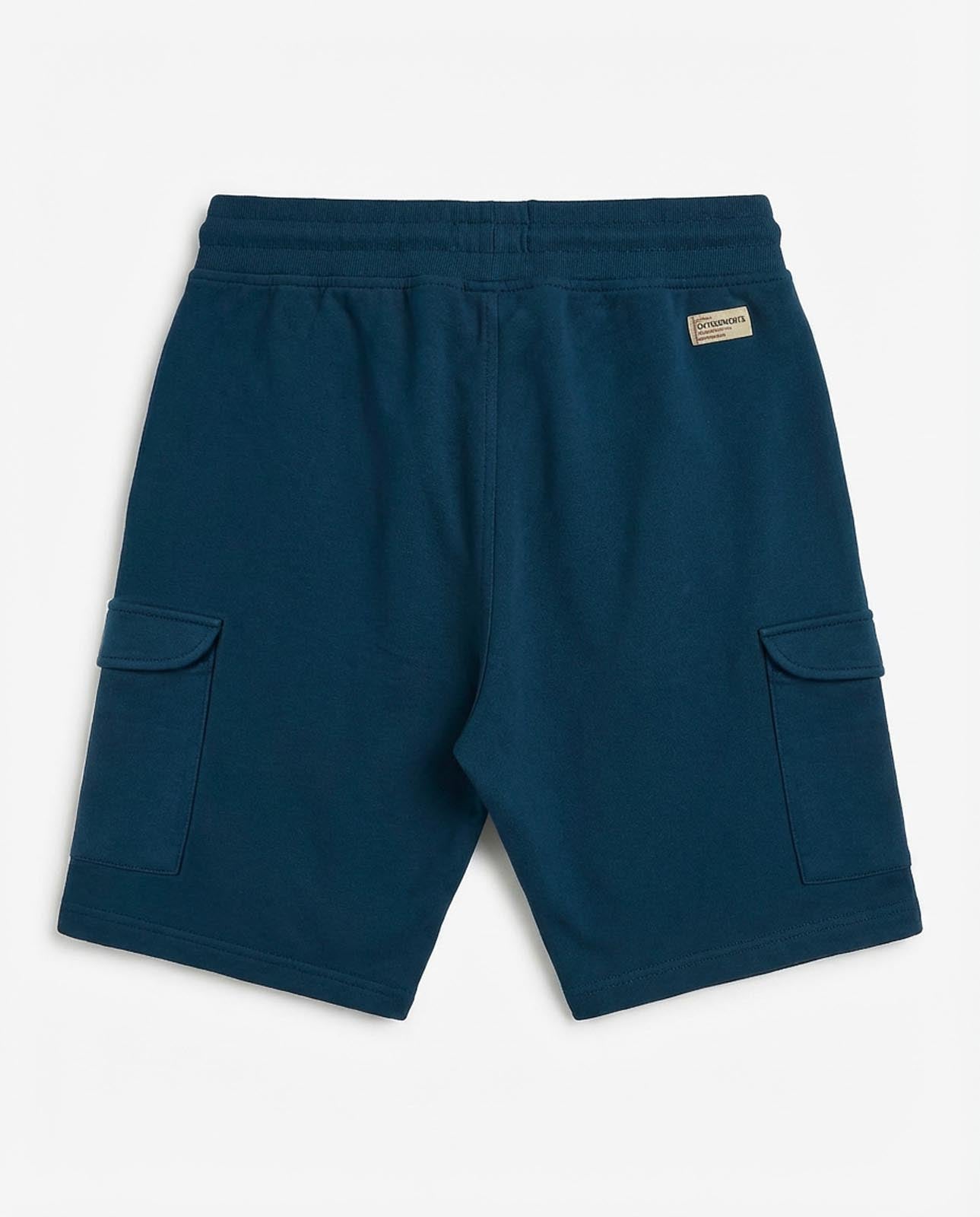 Bermuda in felpa con logo ricamato sul davanti