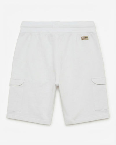 Bermuda in felpa con logo ricamato sul davanti