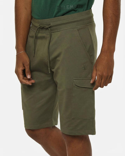 Bermuda in felpa con logo ricamato sul davanti