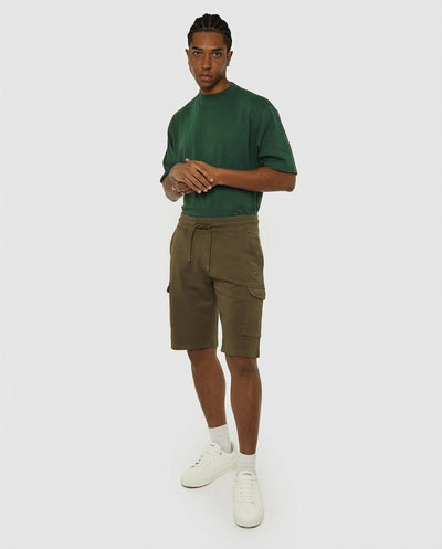 Bermuda in felpa con logo ricamato sul davanti