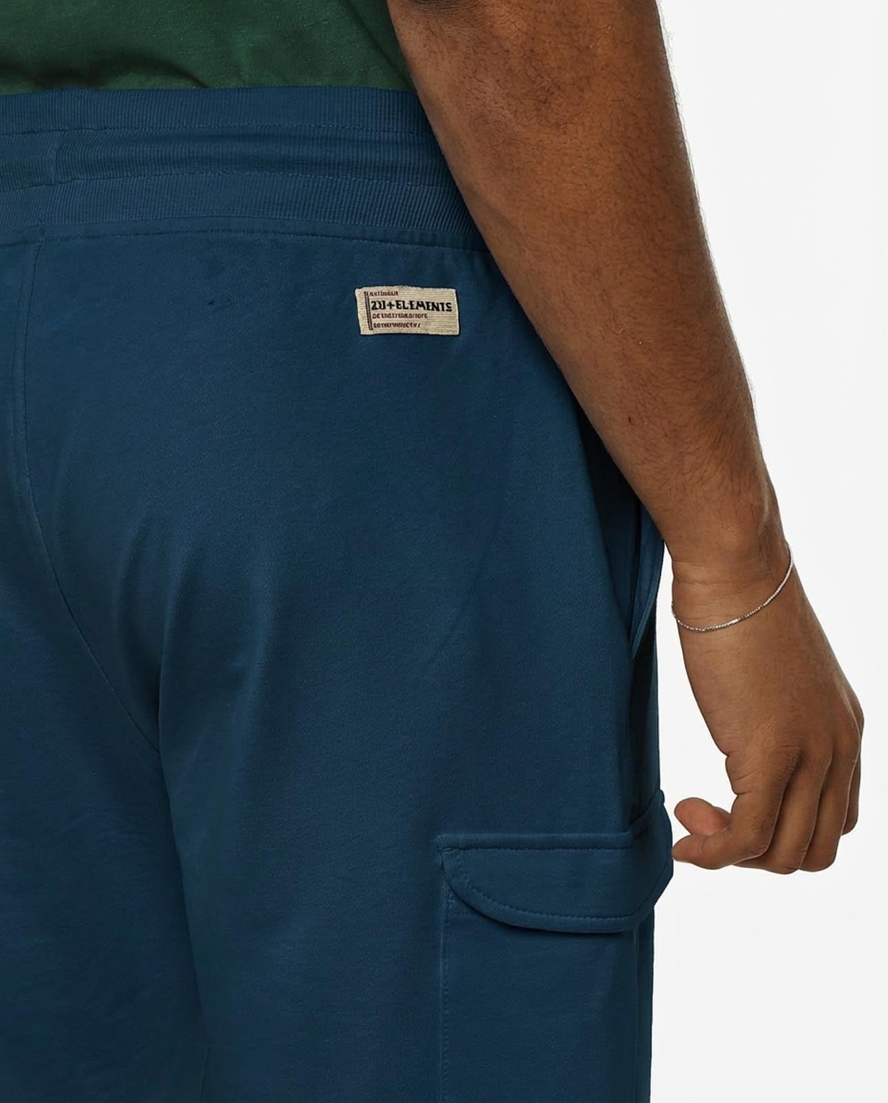 Bermuda in felpa con logo ricamato sul davanti