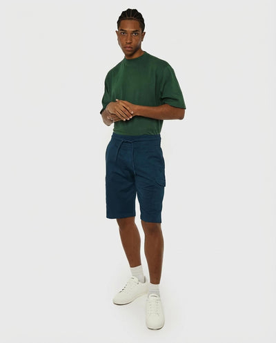 Bermuda in felpa con logo ricamato sul davanti