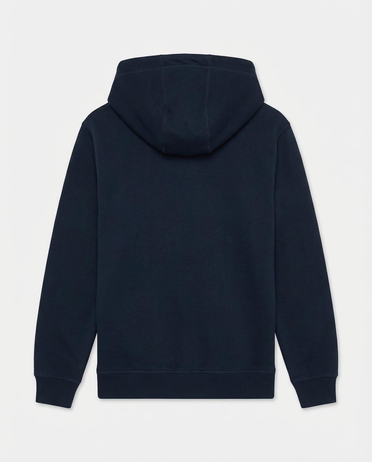 Felpa zip con cappuccio in piquet e tasche con zip