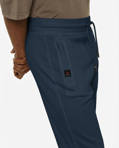 Bermuda felpa in piquet, tasche con zip, stampa laterale