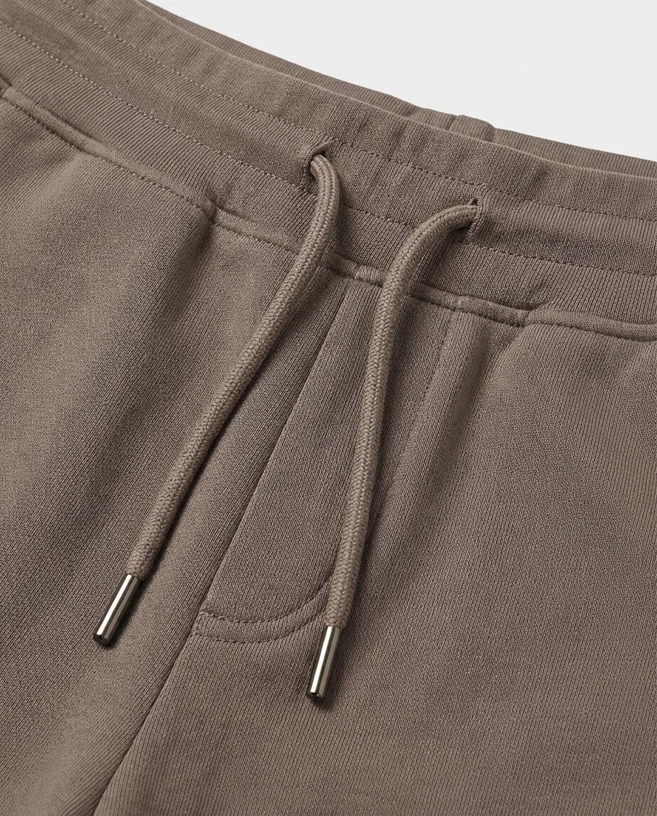 Bermuda felpa in piquet, tasche con zip, stampa laterale