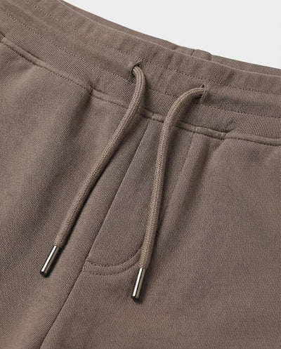 Bermuda felpa in piquet, tasche con zip, stampa laterale