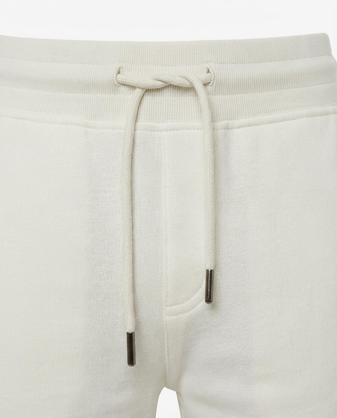 Bermuda felpa in piquet, tasche con zip, stampa laterale