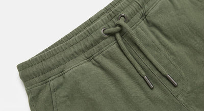 Bermuda felpa in piquet, tasche con zip, stampa laterale