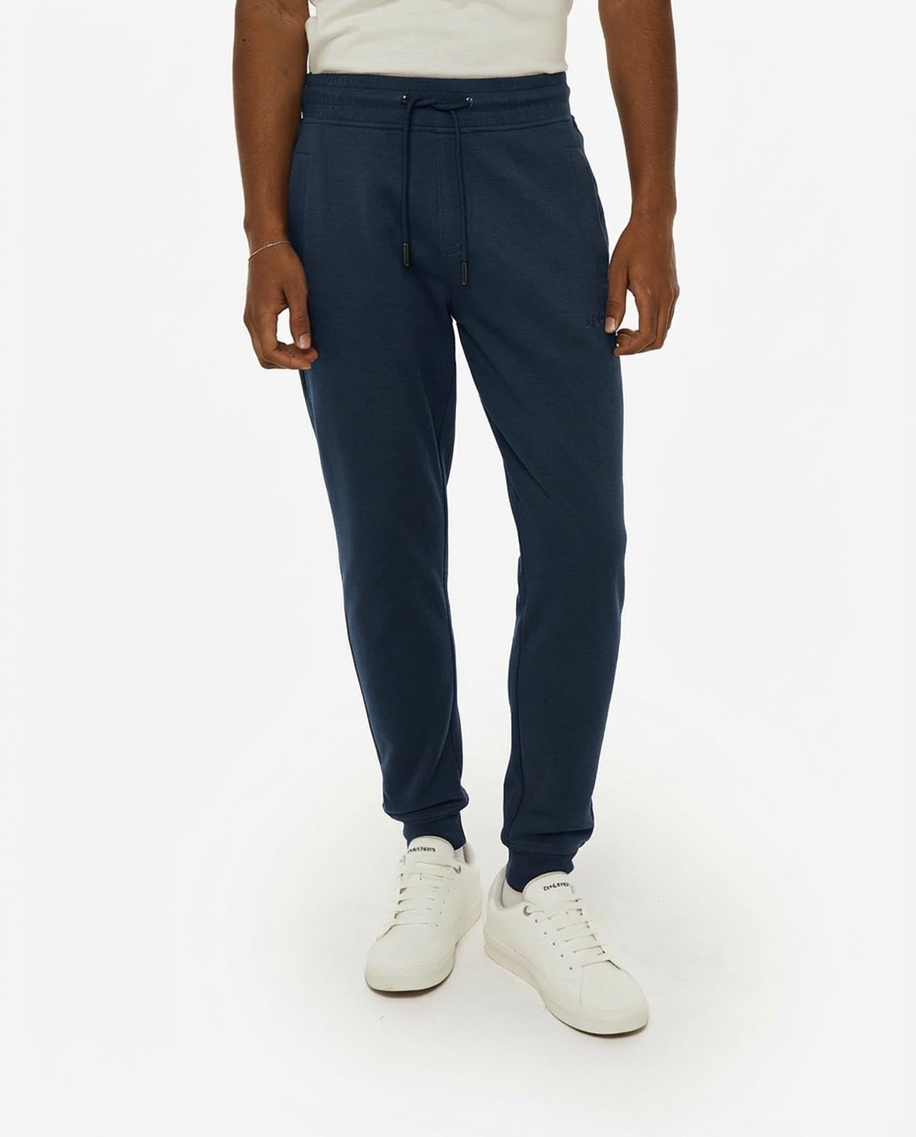 Pantaloni felpa in piquet con tasche con zip