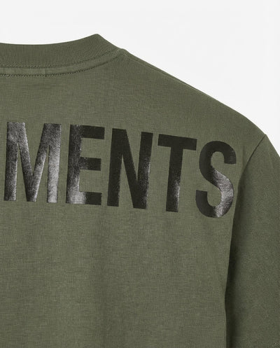 T-shirt girocollo maniche corte, logo stampato lato cuore in tono e stampa sul dietro
