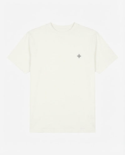 T-shirt girocollo maniche corte, logo stampato lato cuore in tono e stampa sul dietro