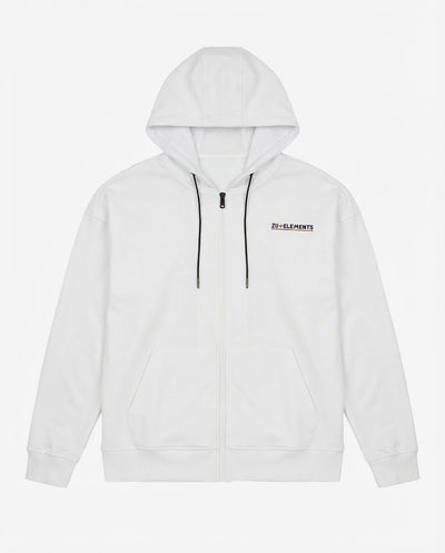 Felpa zip con cappuccio, logo stampato sul davanti e dietro, interno cappuccio in mesh