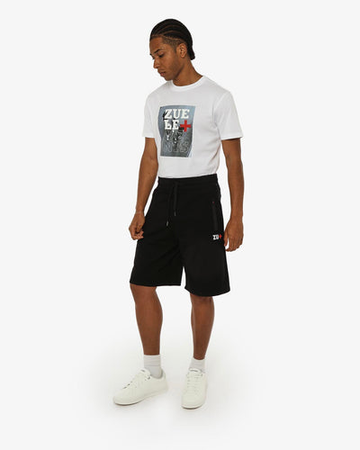 Bermuda felpa relaxed fit, tasche con zip waterproof