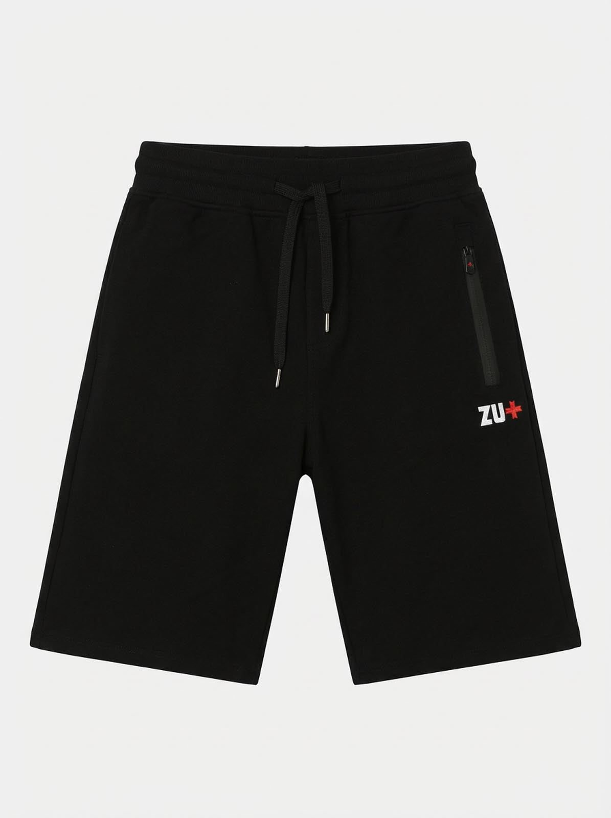 Bermuda felpa relaxed fit, tasche con zip waterproof
