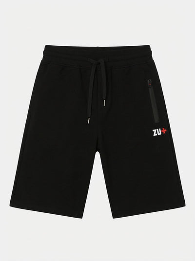 Bermuda felpa relaxed fit, tasche con zip waterproof