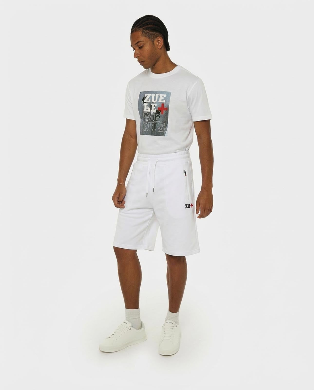 Bermuda felpa relaxed fit, tasche con zip waterproof