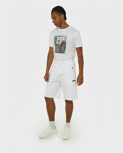 Bermuda felpa relaxed fit, tasche con zip waterproof