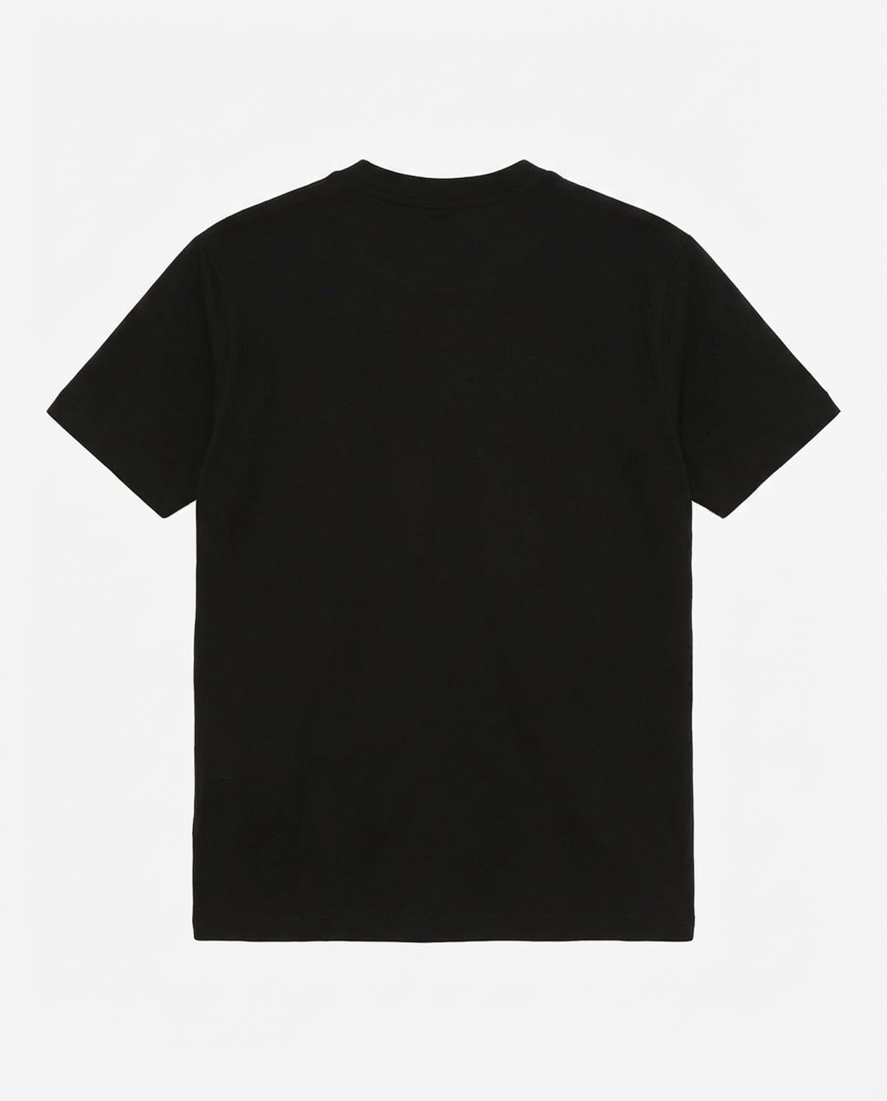 T-shirt girocollo maniche corte con stampa frontale – Black