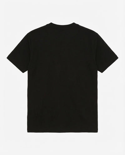 T-shirt girocollo maniche corte con stampa frontale – Black