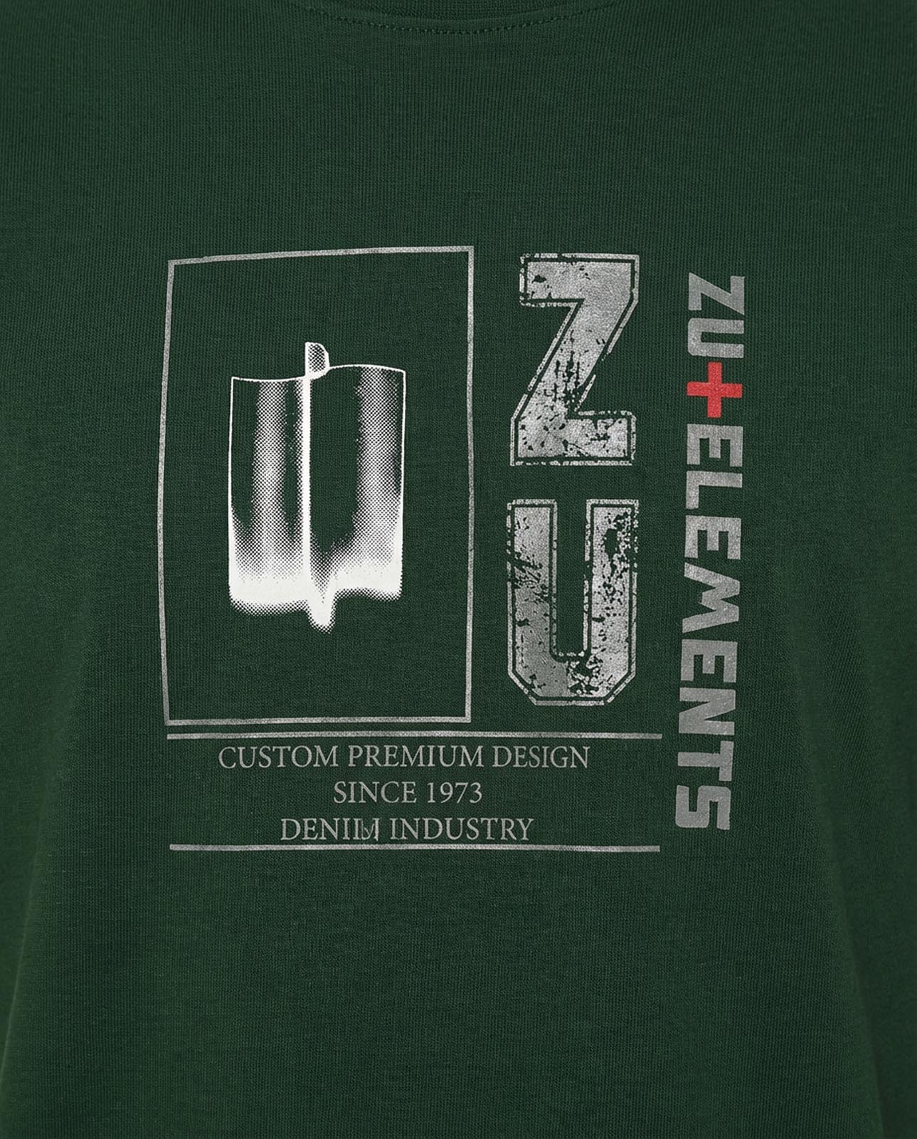 T-shirt girocollo maniche corte con stampa frontale – Black