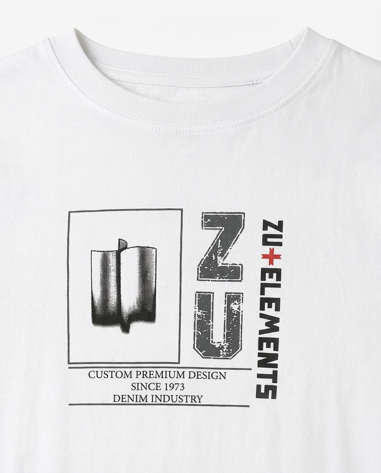 T-shirt girocollo maniche corte con stampa frontale – Black