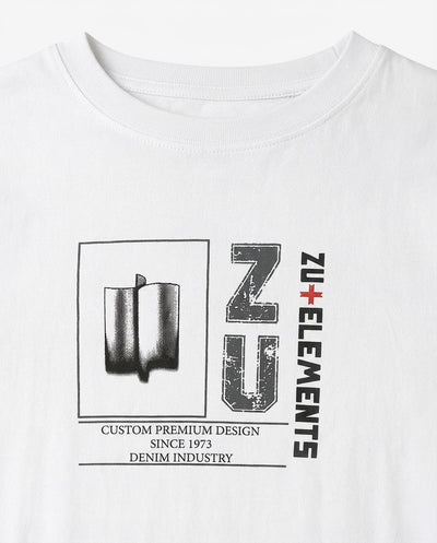 T-shirt girocollo maniche corte con stampa frontale – Black