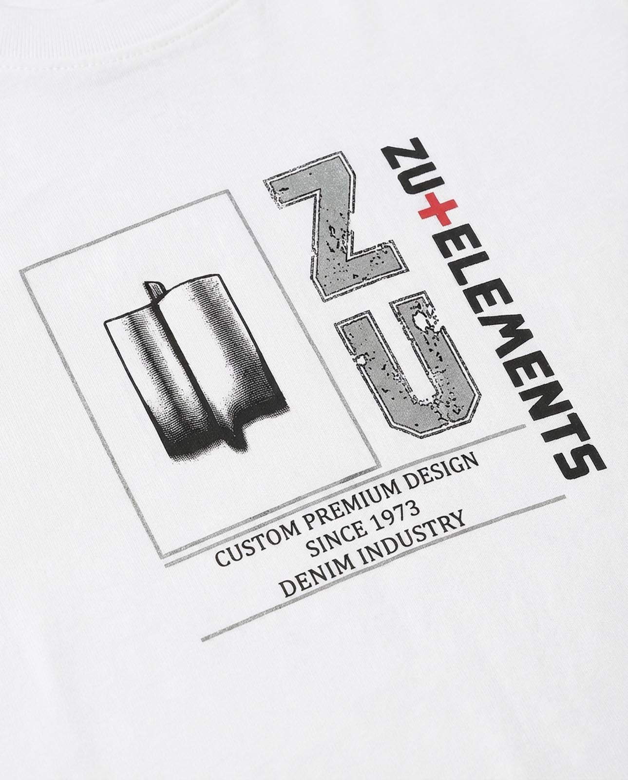 T-shirt girocollo maniche corte con stampa frontale – Black