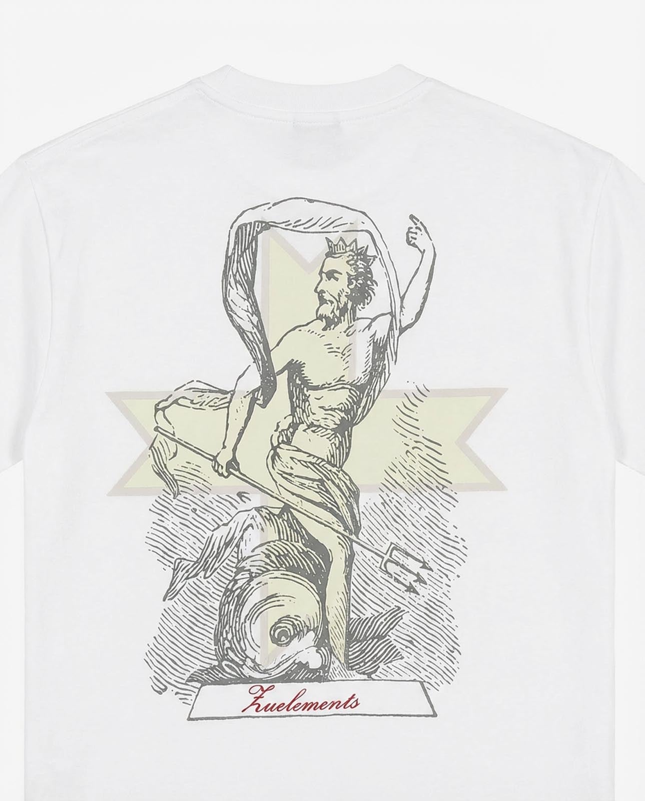 T-shirt girocollo maniche corte con stampa logata lato cuore e sul retro