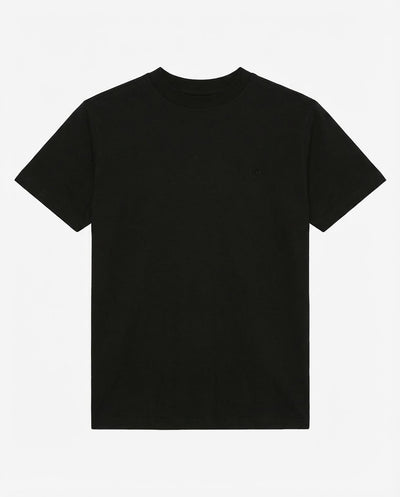 T-shirt girocollo maniche corte con stampa logata lato cuore e sul retro