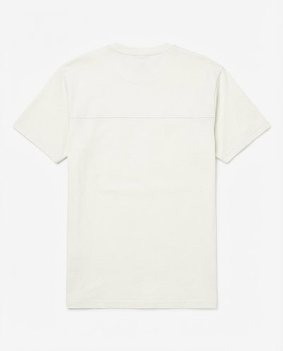 T-shirt girocollo maniche corte, ricamo lato cuore e taglio sul dietro