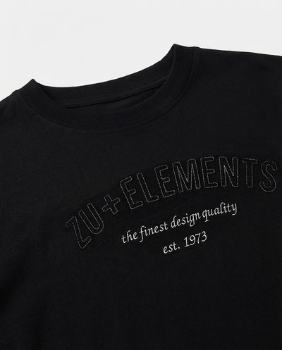 T-shirt girocollo maniche corte con applicazione frontale