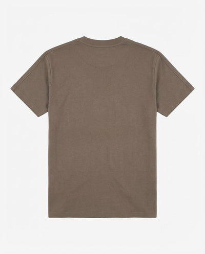 T-shirt girocollo maniche corte, stampa e ricamo frontale, bandina laterale in gross grain